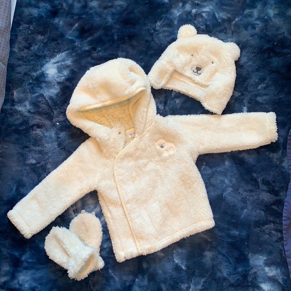 Baby jacket with hat and mittens!!!